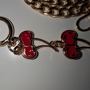 NWOT Gold 47" Conversion Chain with Cherries Extender